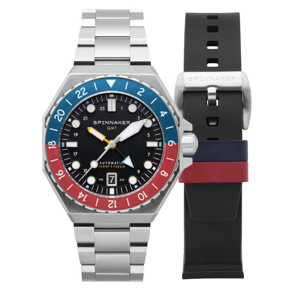 Spinnaker SP-5119-44 Dumas Automatic GMT vyriškas laikrodis 44mm 30ATM
