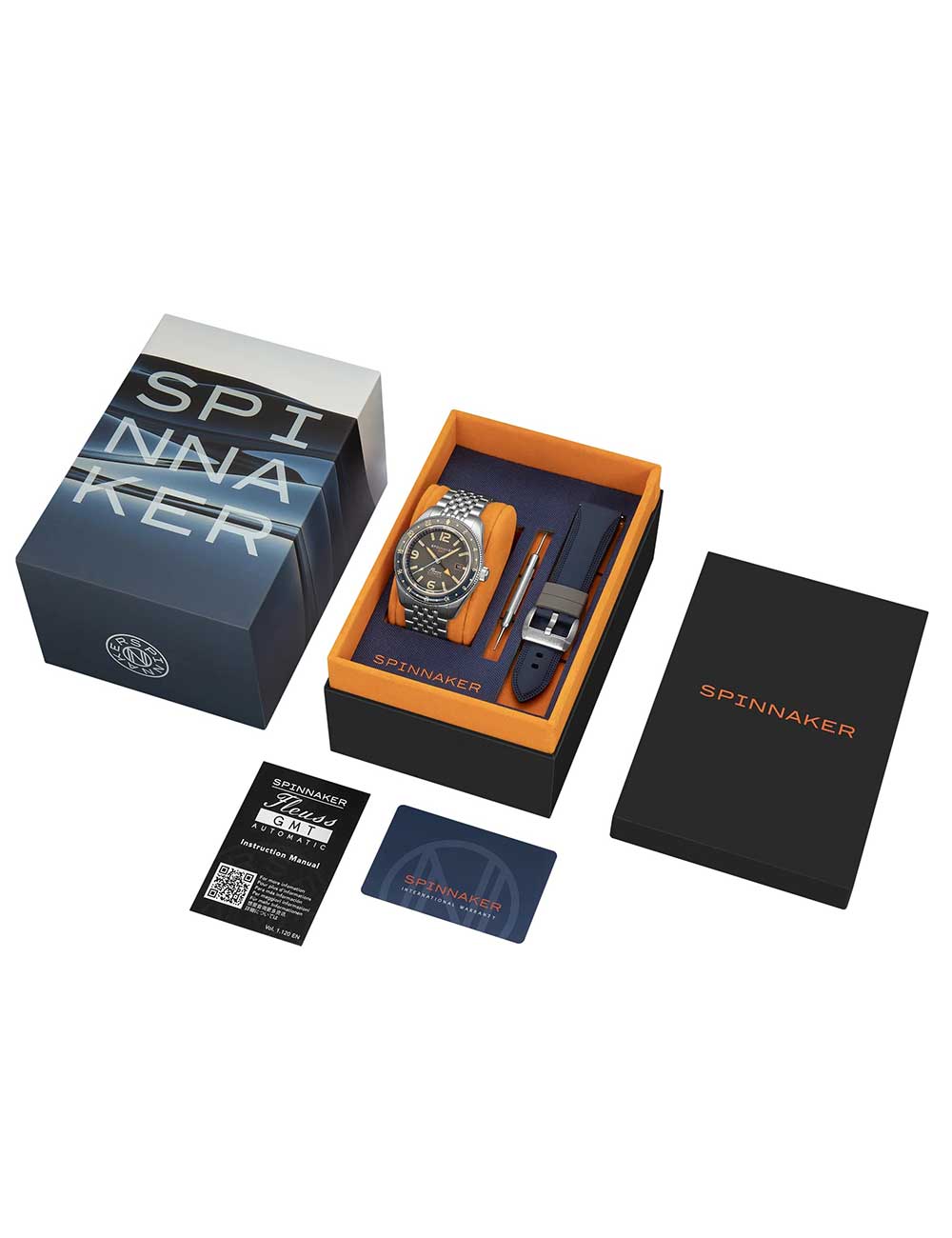 Spinnaker SP-5120-11 vyriškas laikrodis Fleuss GMT Automatic Set 43mm 15ATM