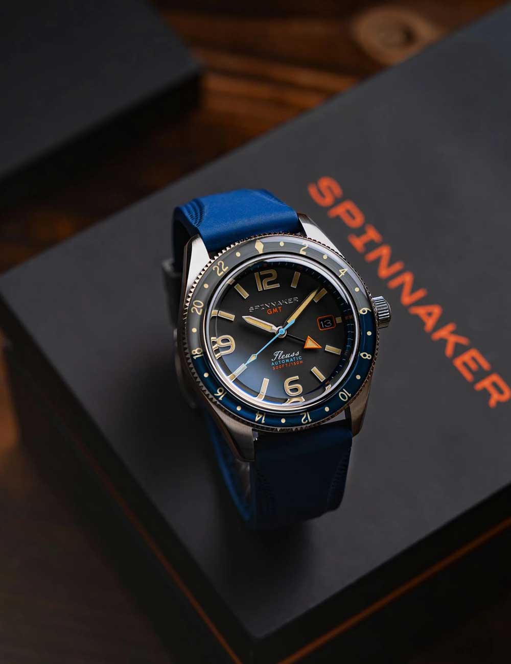 Spinnaker SP-5120-11 vyriškas laikrodis Fleuss GMT Automatic Set 43mm 15ATM