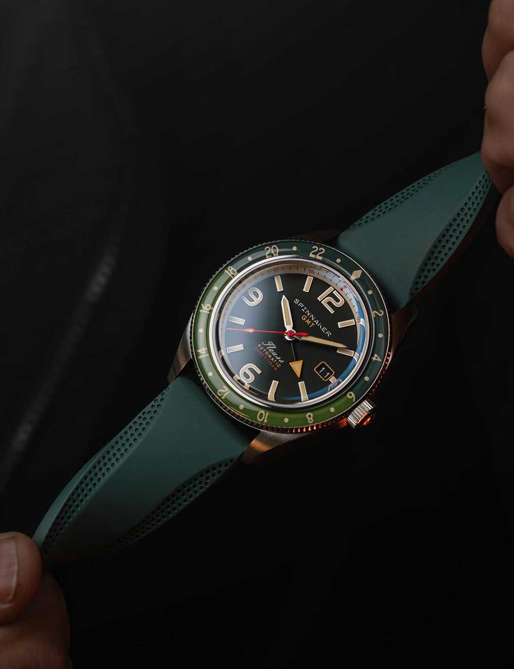 Spinnaker SP-5120-44 vyriškas laikrodis Fleuss GMT Automatic Set 43mm 15ATM