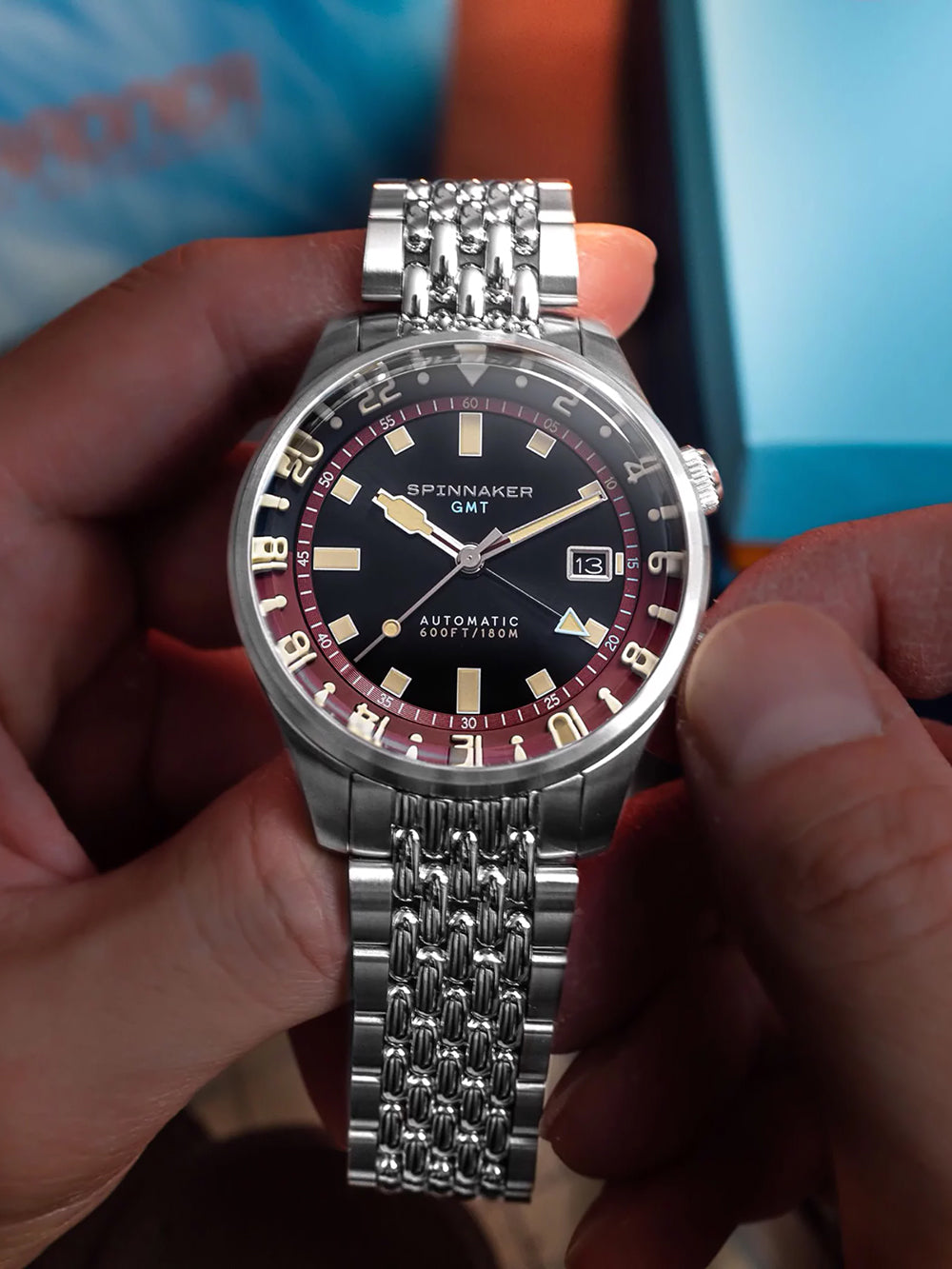 Spinnaker SP-5121-11 vyriškas laikrodis Bradner GMT Automatic 42mm 18ATM