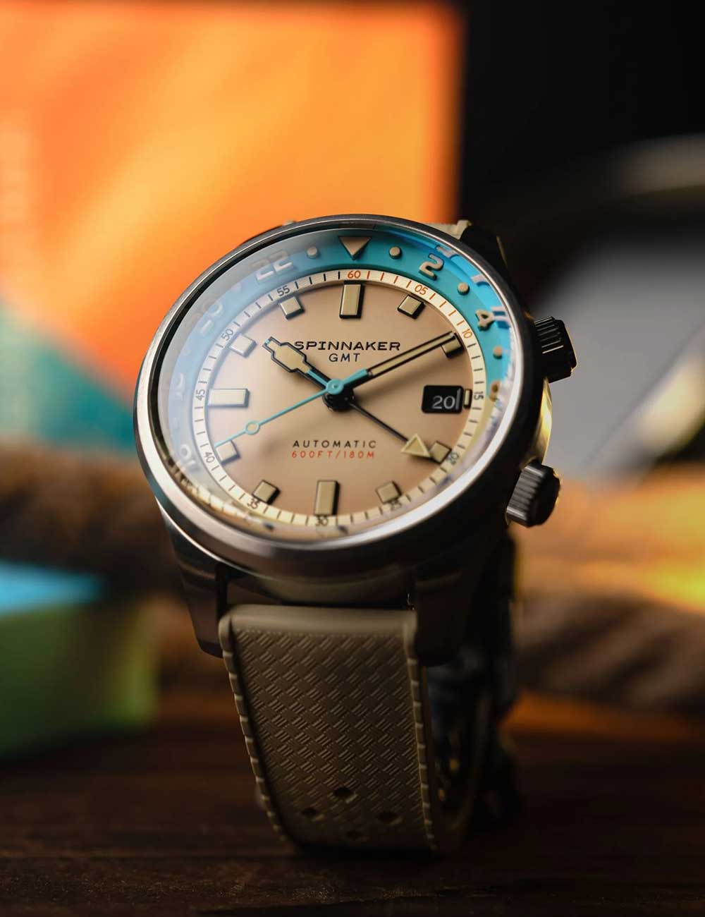Spinnaker SP-5121-77 vyriškas laikrodis Bradner GMT Automatic 42mm 18ATM