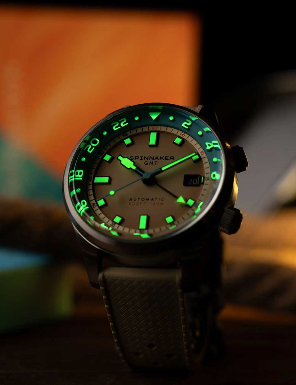 Spinnaker SP-5121-77 vyriškas laikrodis Bradner GMT Automatic 42mm 18ATM