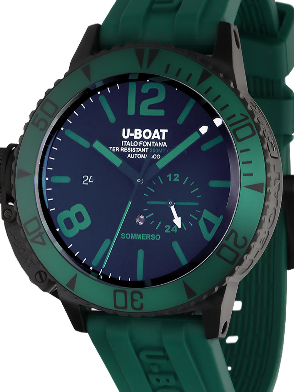 U-Boat 9667 Sommerso Green IPB Automatic vyriškas laikrodis 46mm 30ATM
