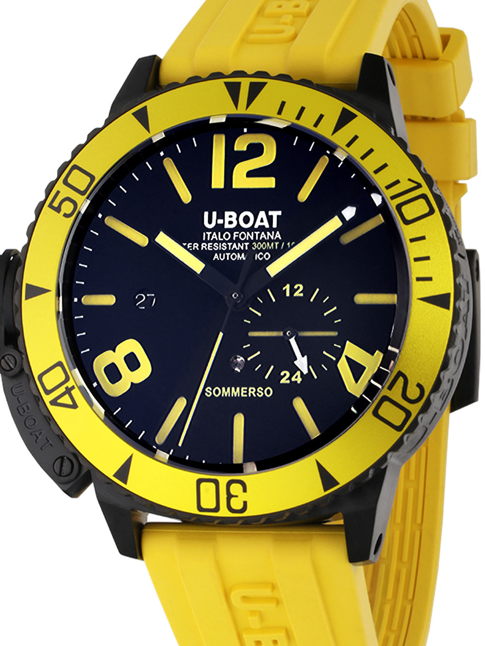 U-Boat 9668 Sommerso Yellow IPB Automatic vyriškas laikrodis 46mm 30ATM