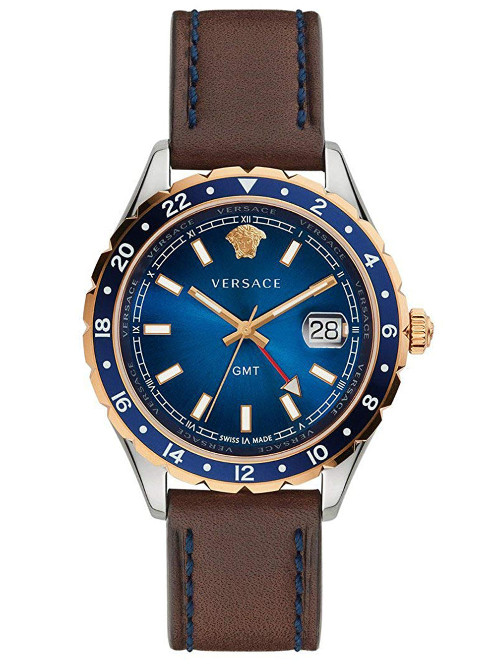 Versace V11080017 Hellenyium GMT vyriškas laikrodis 42mm 5ATM