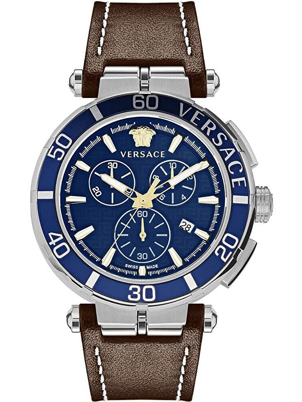 Versace VE3L00122 Greca Chronograph vyriškas laikrodis 45mm 5ATM