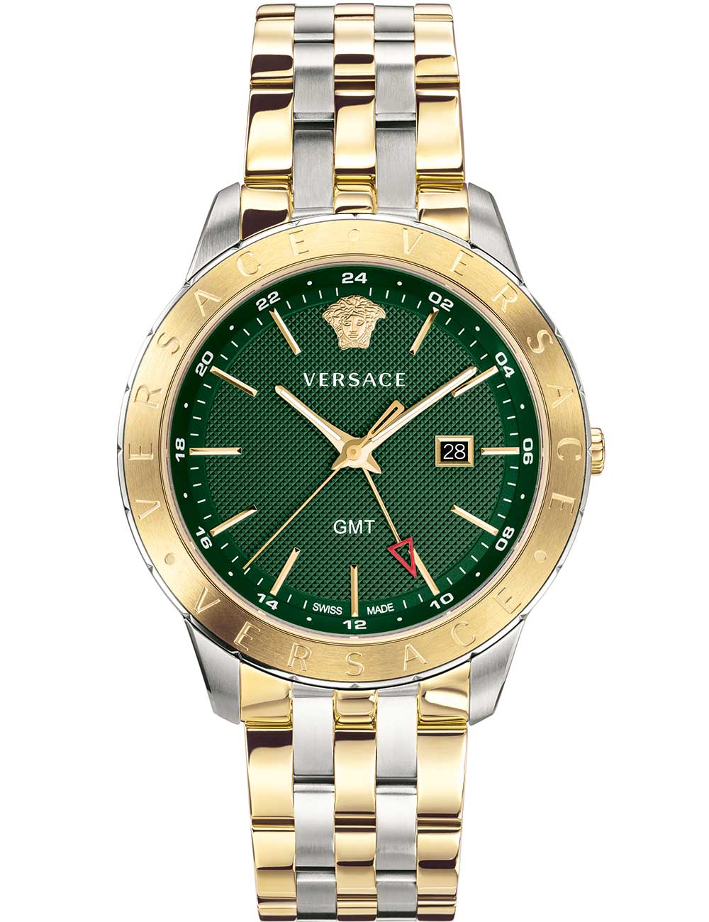 Versace VEBK00718 vyriškas laikrodis Univers Bicolor GMT 43mm 5ATM