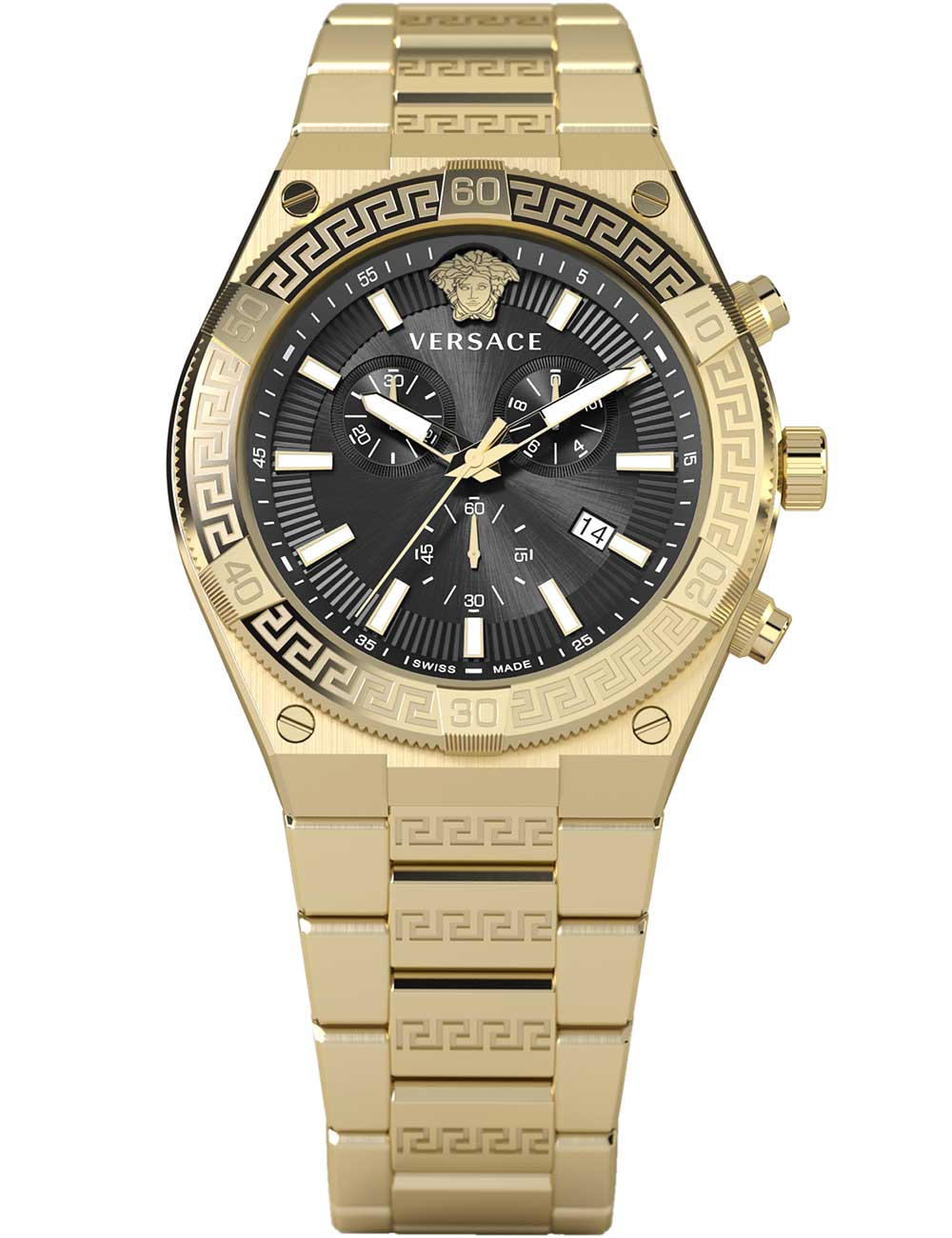 Versace VESO00922 vyriškas laikrodis Sport Greca Chrono 46mm 5ATM