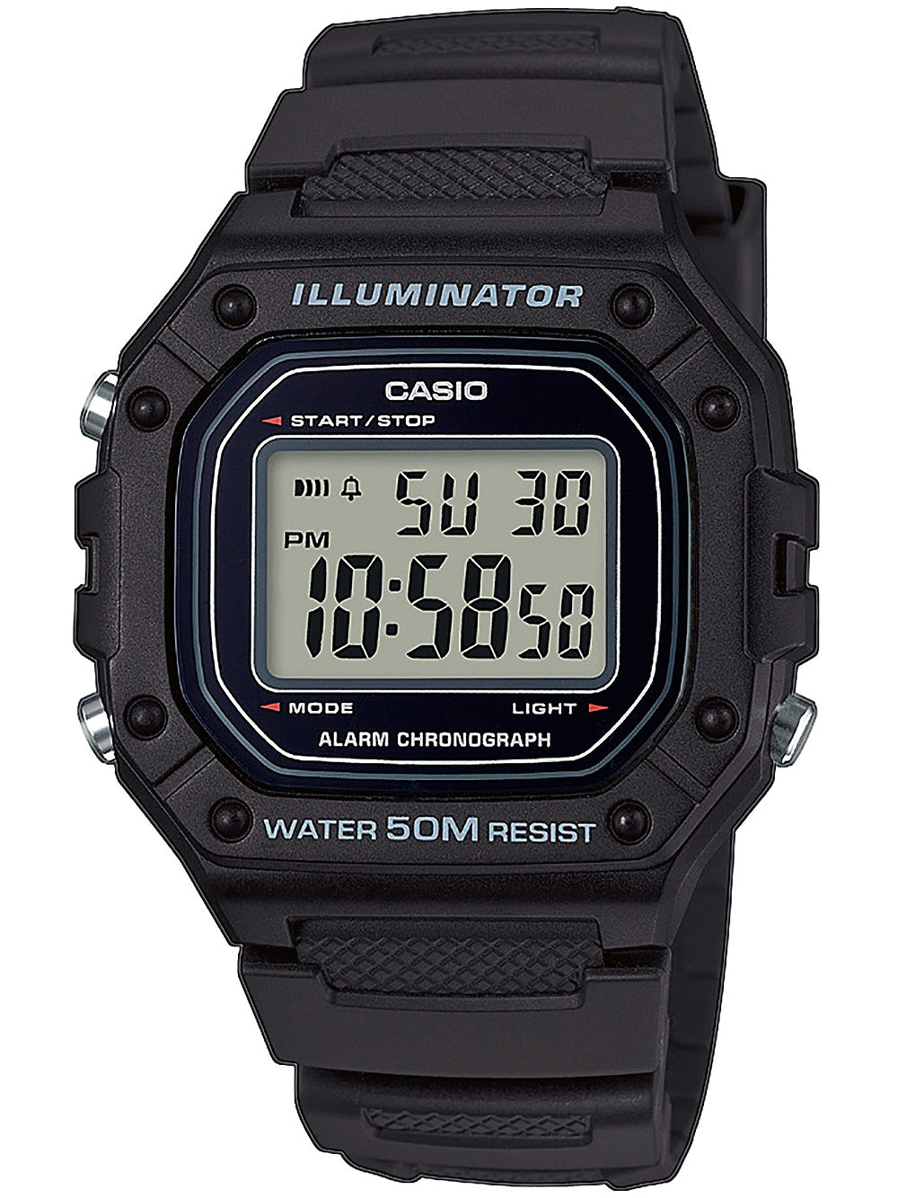 Casio W-218H-1AVEF Collection vyriškas laikrodis 43mm 5ATM
