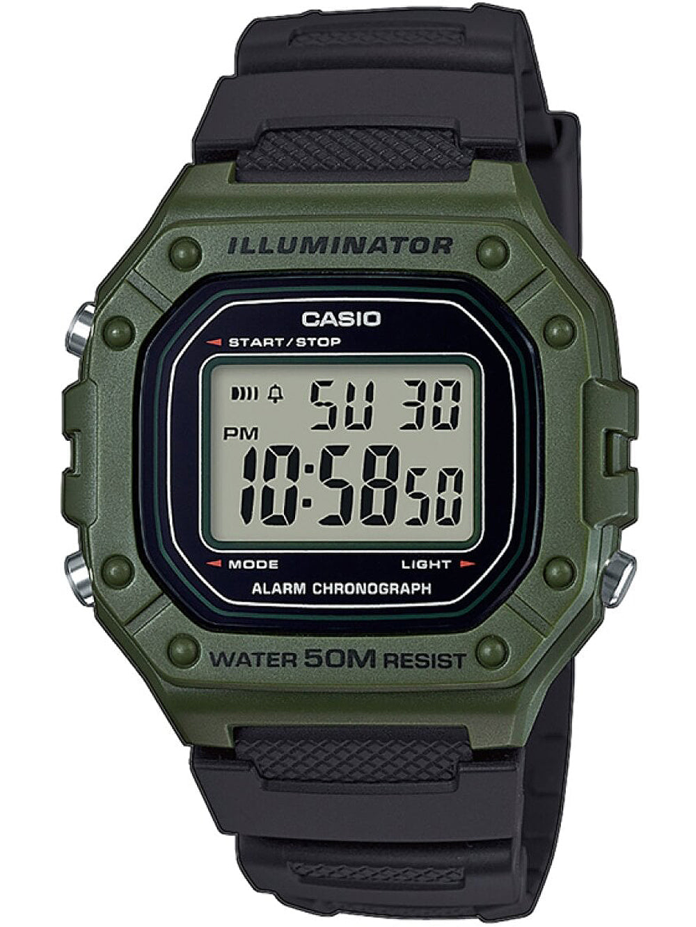 Casio W-218H-3AVEF Collection vyriškas laikrodis 43mm 5ATM