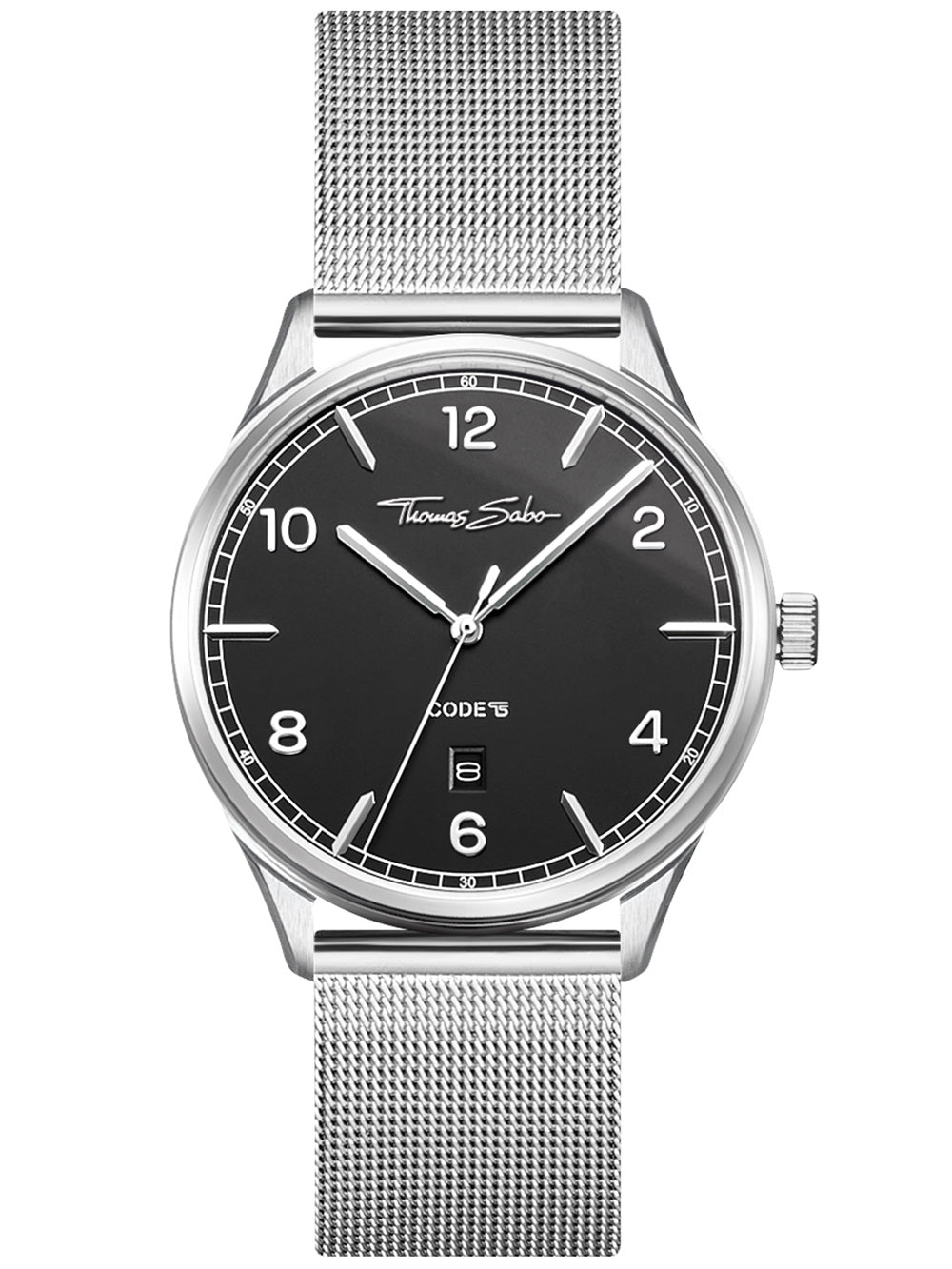 Thomas Sabo WA0339-201-203 Code TS silver black Unisex laikrodis 40mm