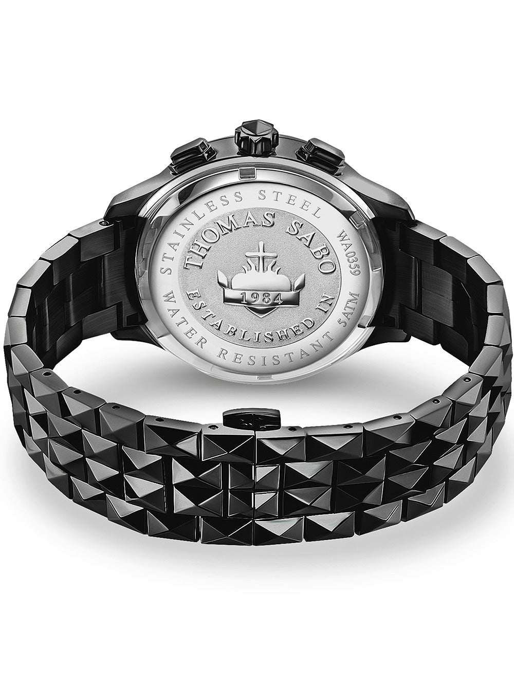 Thomas Sabo WA0359-202-203 Rebel at Heart Chronograph vyriškas laikrodis 43mm 5ATM
