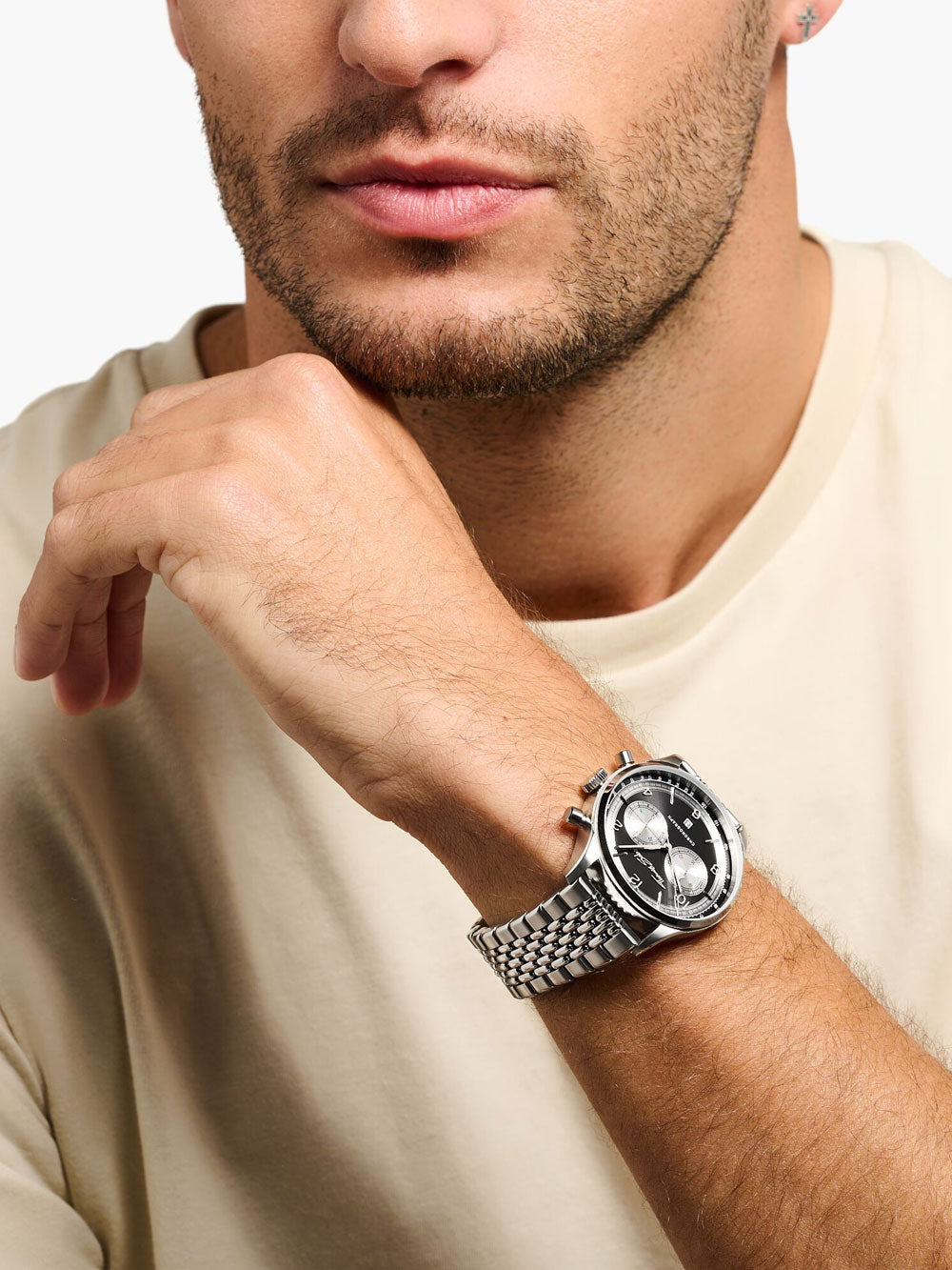 Thomas Sabo WA0375-201-203 Rebel at Heart Chronograph vyriškas laikrodis 40mm 3ATM