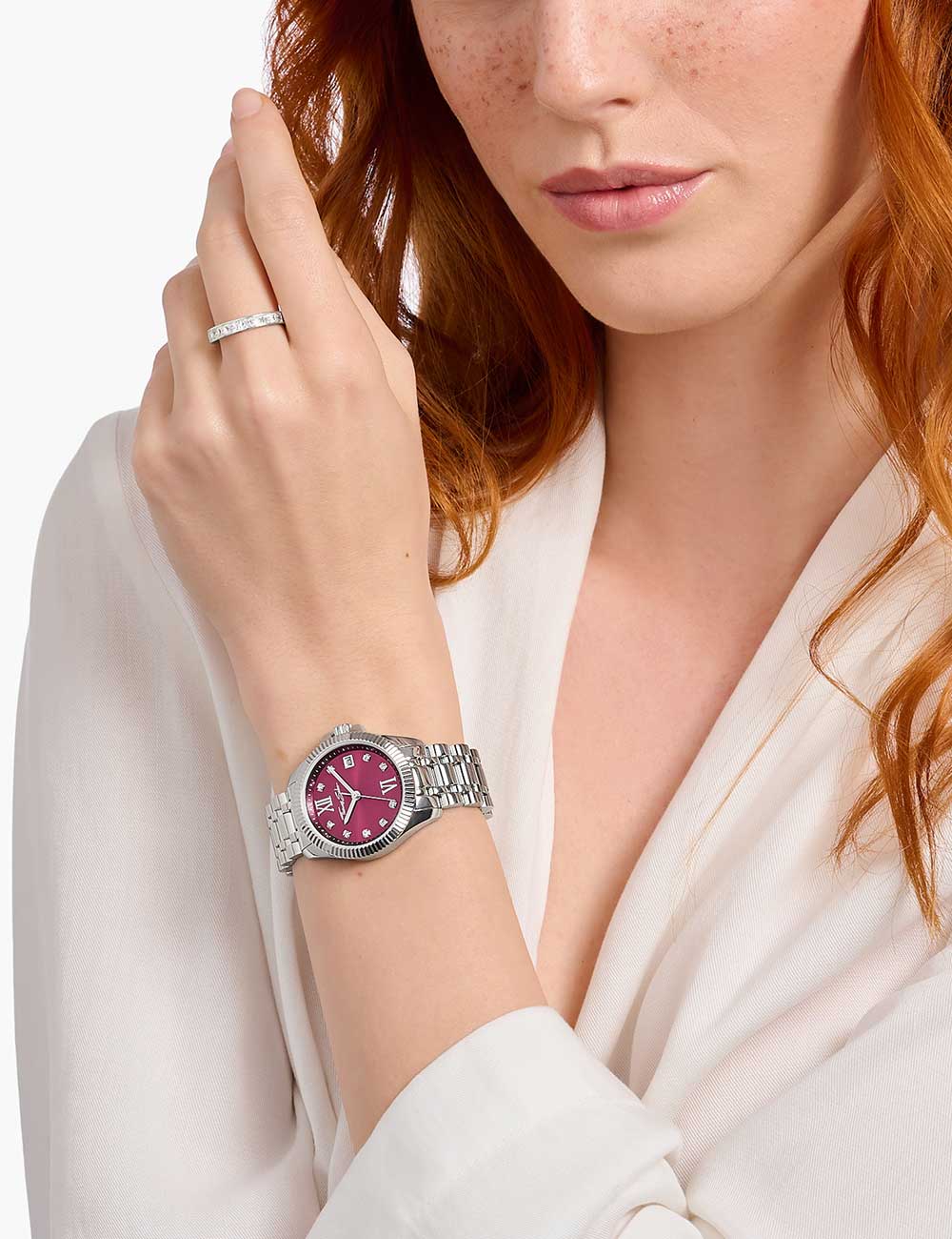Thomas Sabo WA0407-201-212 moteriškas laikrodis Divine Burgundy 33mm 10ATM