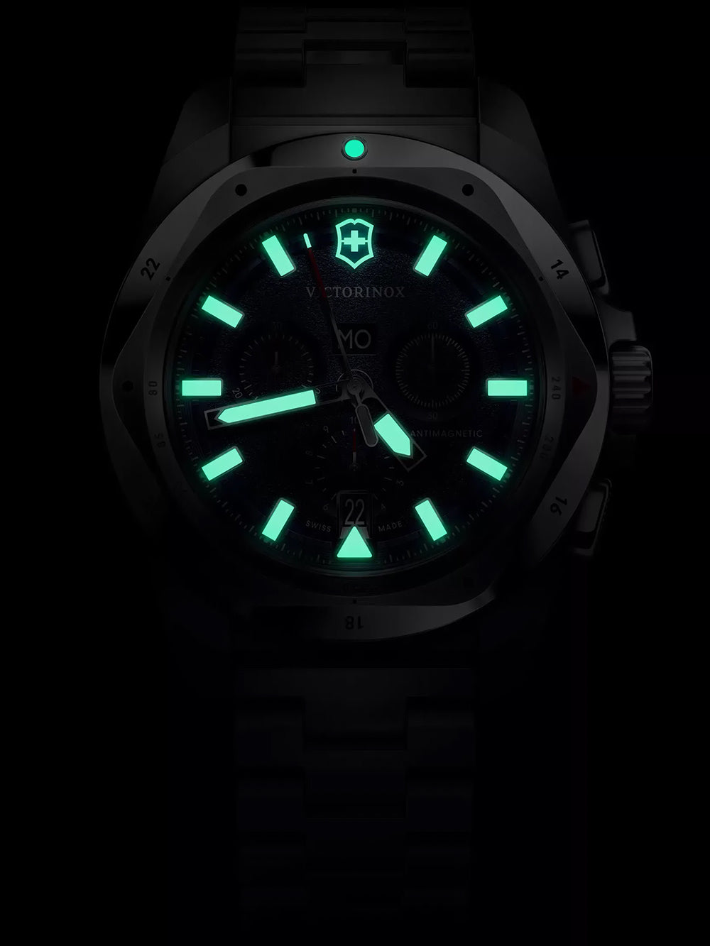 Victorinox 241985 vyriškas laikrodis I.N.O.X Chronograph 43mm 20ATM
