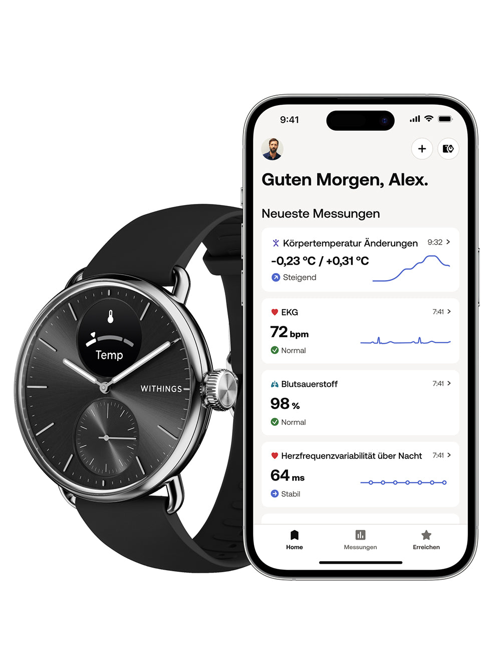 Withings HWA10-model 1-All-Int Scanlaikrodis 2 Black 38 mm 5ATM