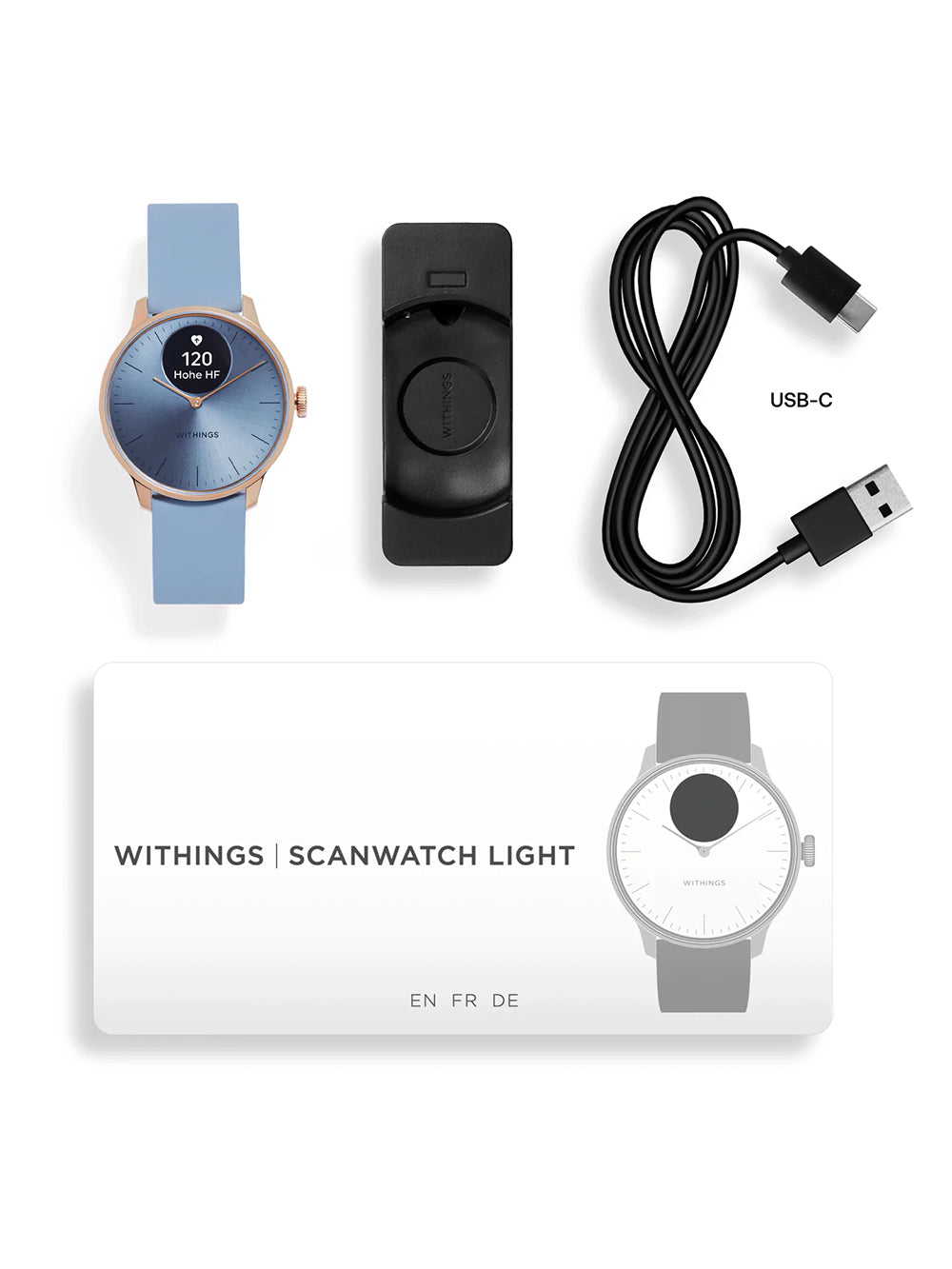 Withings HWA11-model 2-All-Int Scanlaikrodis Light Blue 37 mm 5ATM