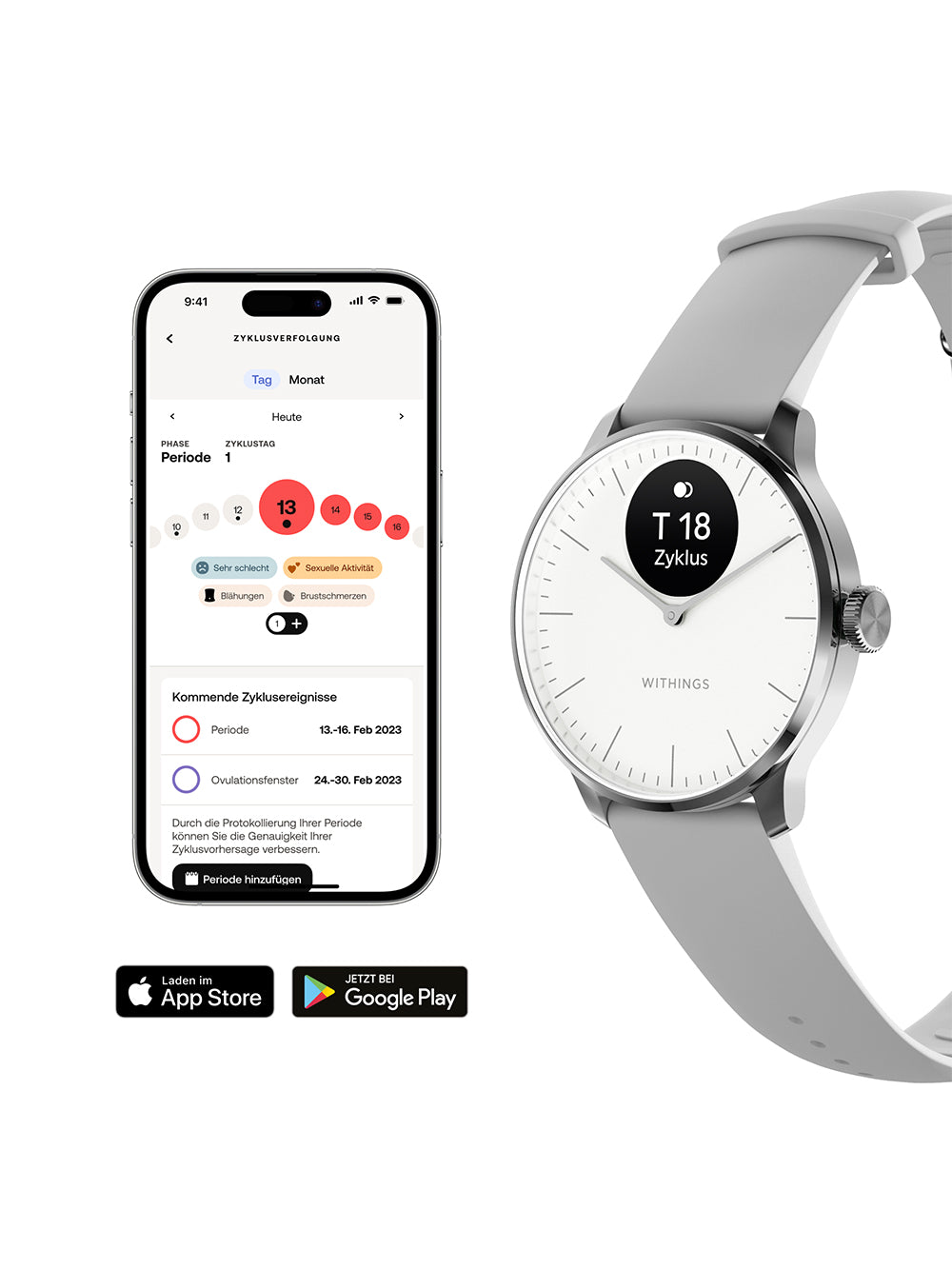 Withings HWA11-model 3-All-Int Scanlaikrodis Light White 37 mm 5ATM