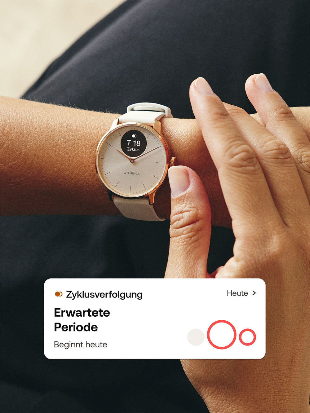 Withings HWA11-model 3-All-Int Scanlaikrodis Light White 37 mm 5ATM