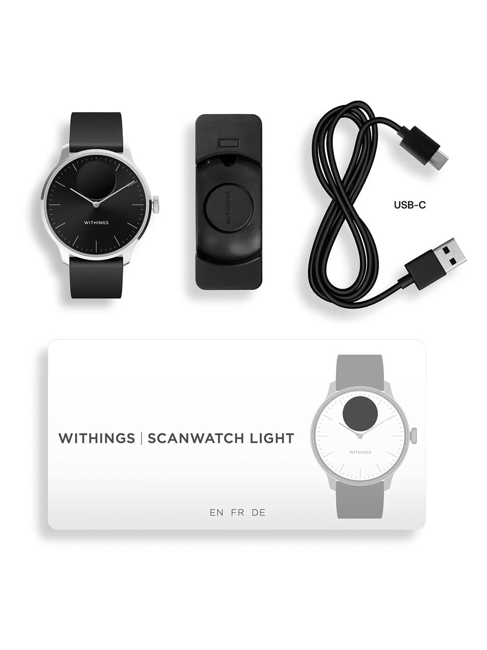 Withings HWA11-model 5-All-Int Scanlaikrodis Light Black 37 mm 5ATM