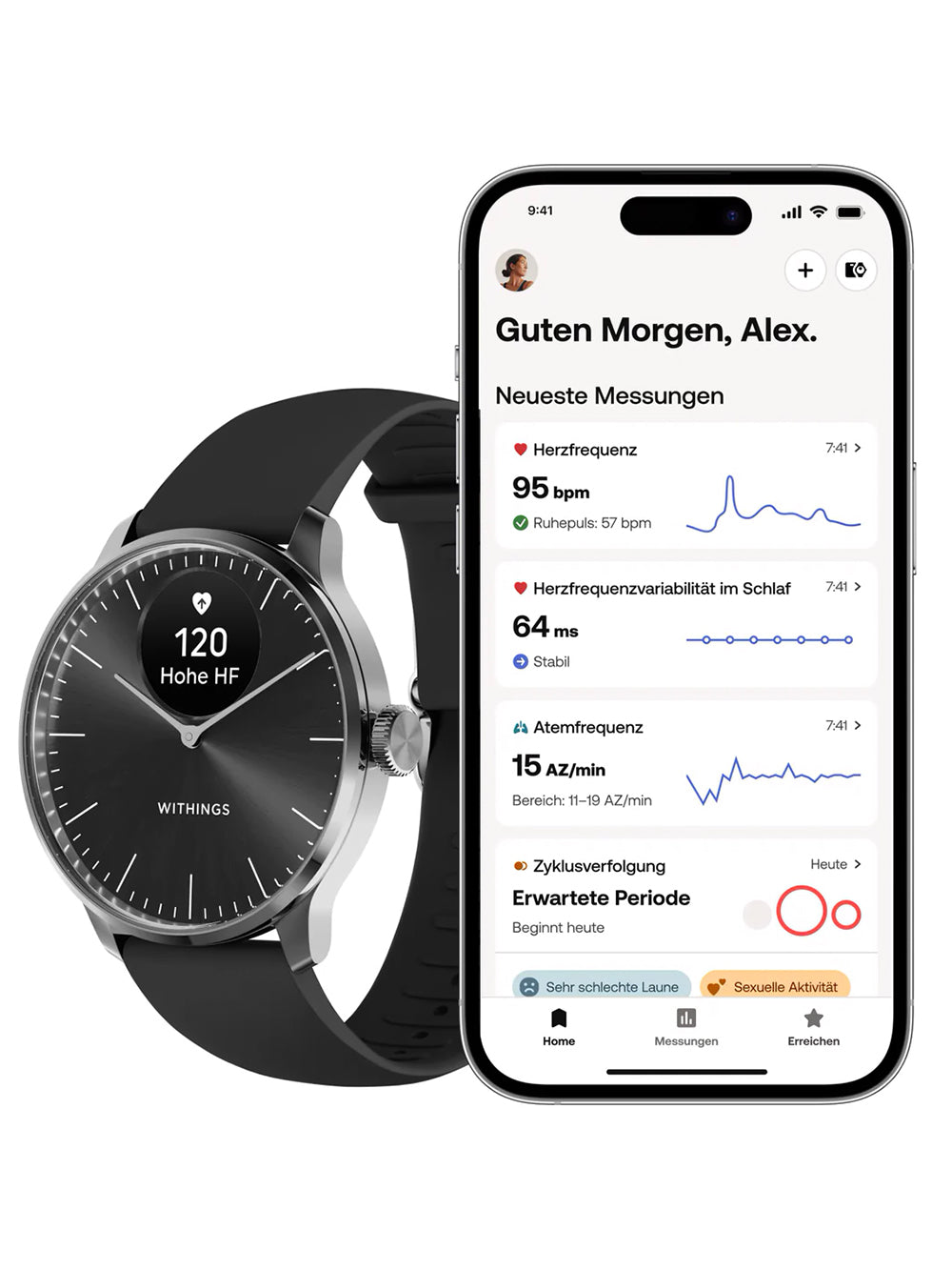 Withings HWA11-model 5-All-Int Scanlaikrodis Light Black 37 mm 5ATM