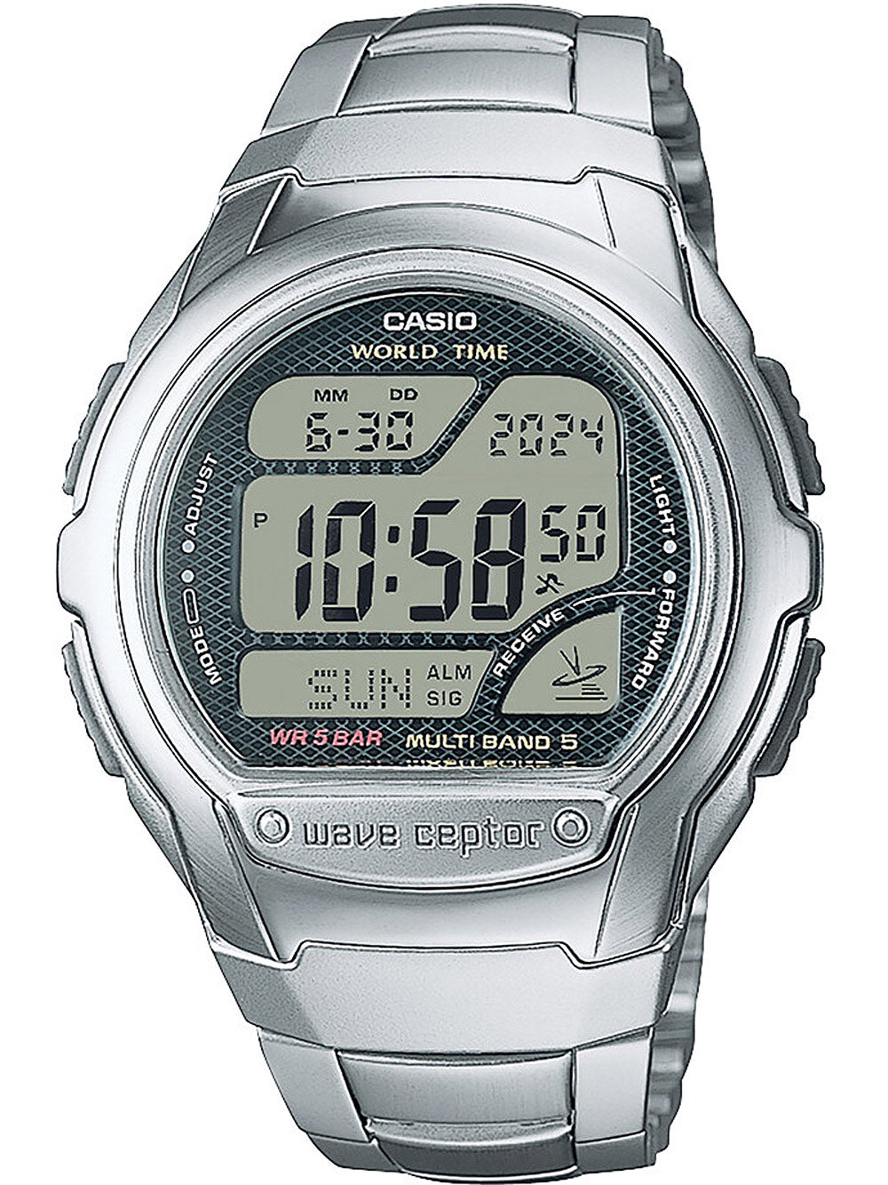 Casio WV-58RD-1AEF Collection radio controlled vyriškas laikrodis 44mm 5ATM