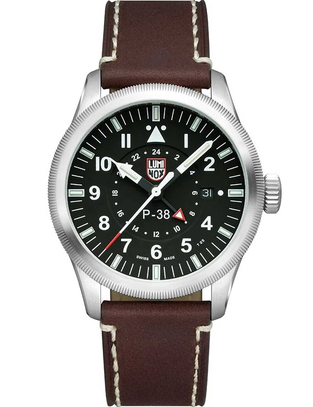 Luminox XA.9521 vyriškas laikrodis P-38 Air Pilot GMT 42mm 100M