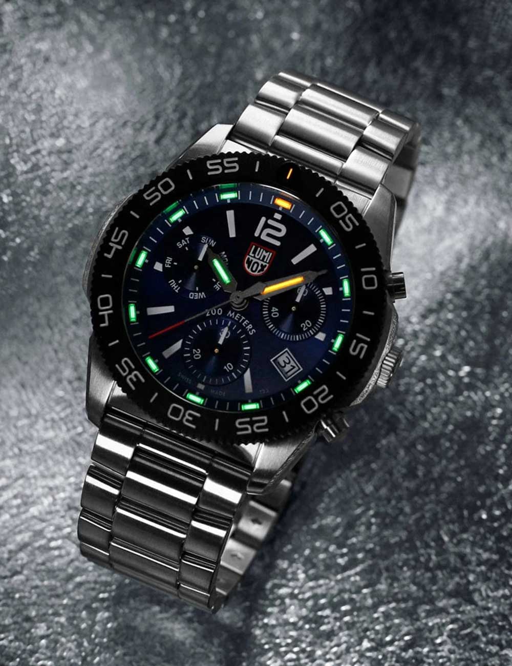 Luminox XS.3144 vyriškas laikrodis Pacific Diver Chronograph 44mm 20ATM