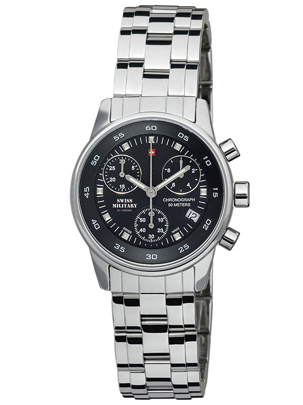 Swiss Military SM34013.01 moteriškas laikrodis Chronograph 31mm 5 ATM