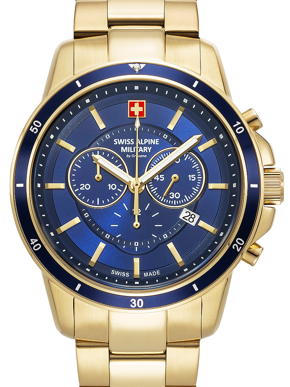 Swiss Alpine Military 7089.9115 Chronografas Vyriškas laikrodis 44mm 10ATM
