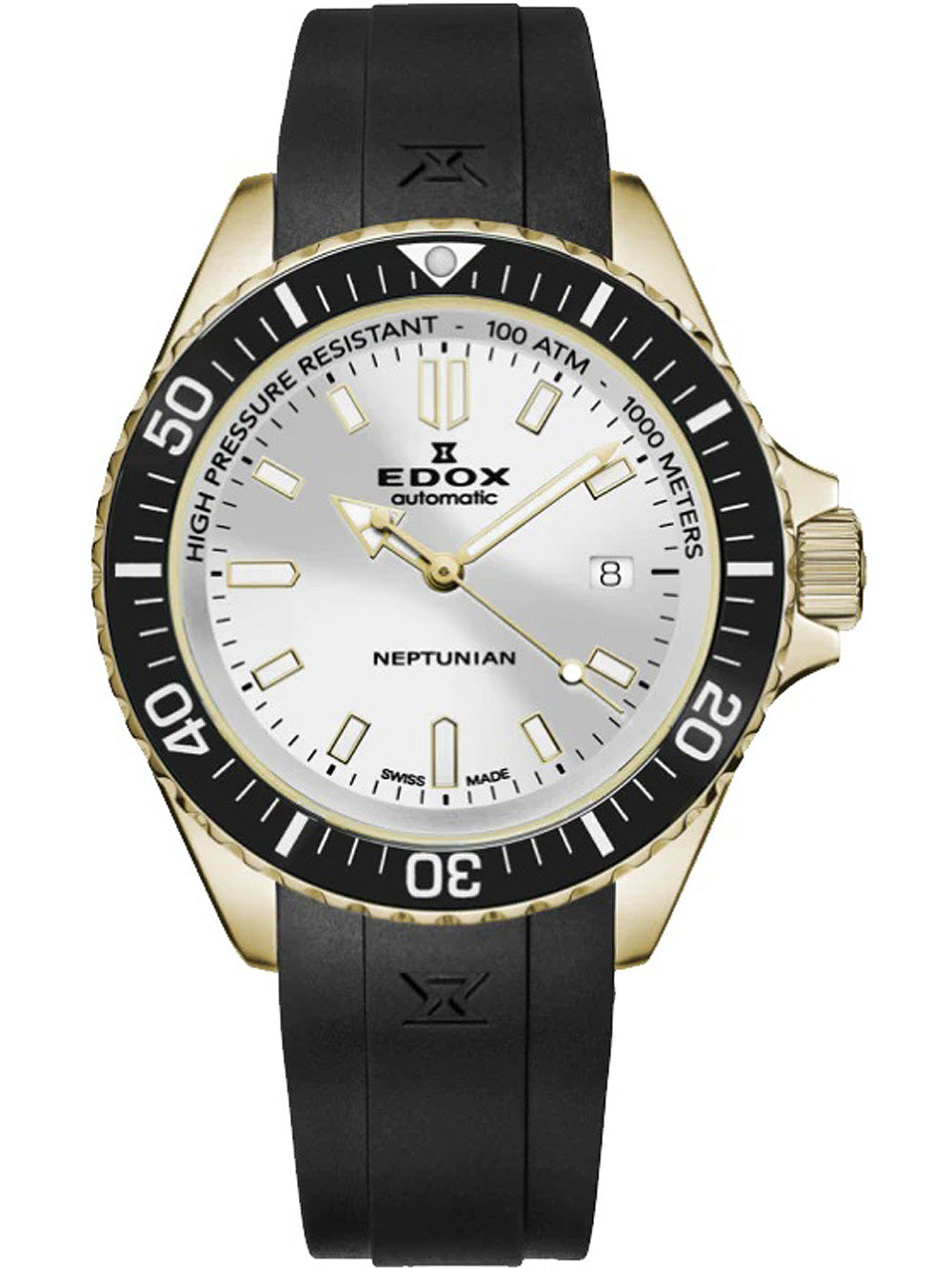 Edox 80120-37JCA-AID Neptunian Automatic vyriškas laikrodis 44mm 100ATM