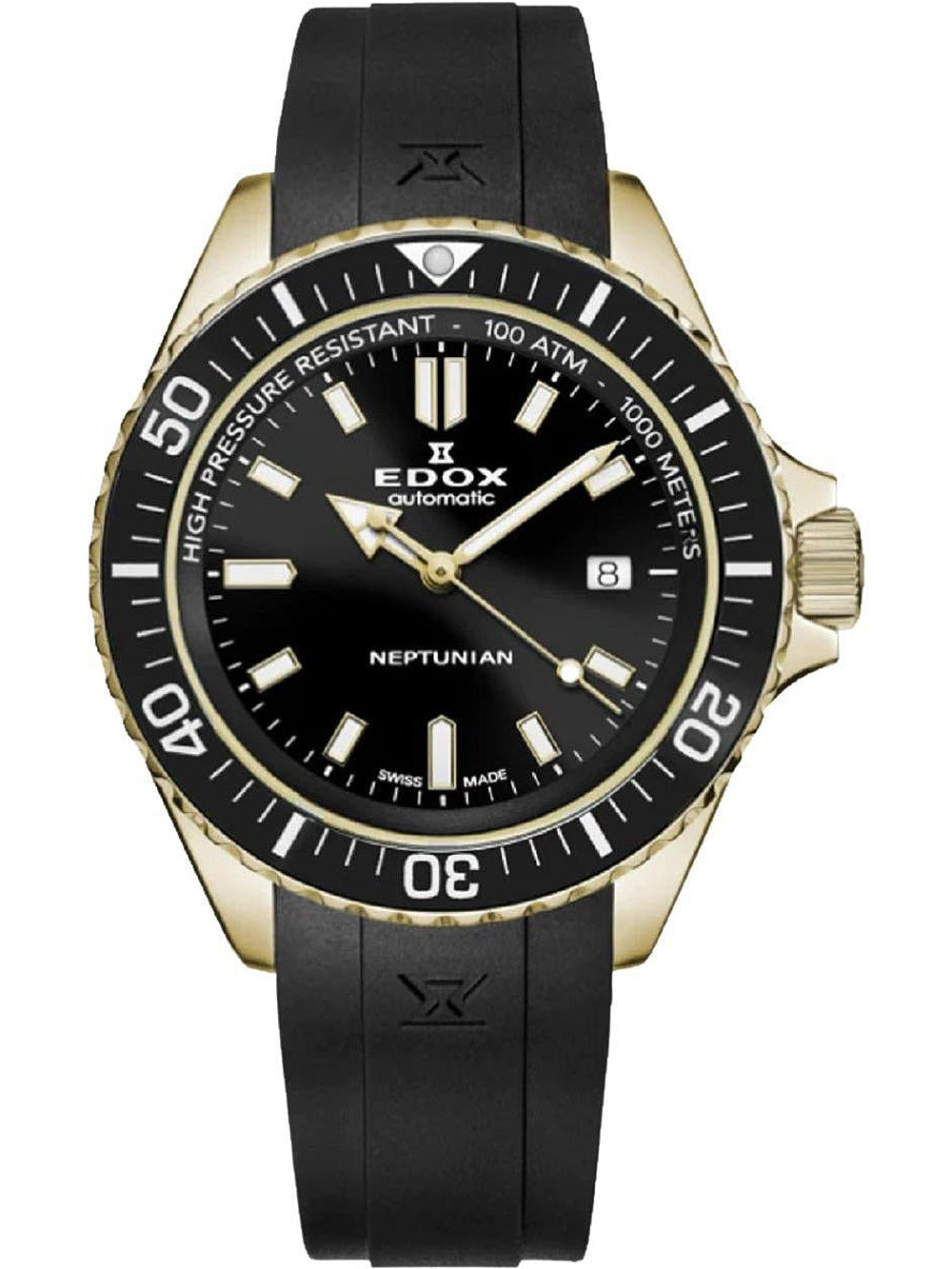 Edox 80120-37JCA-NID Neptunian Automatic vyriškas laikrodis 44mm 100ATM