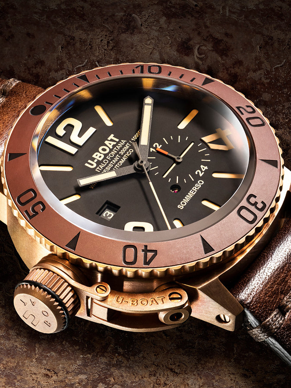 U-Boat 8486/C Sommerso Bronzinė Automatinis 46mm 30ATM