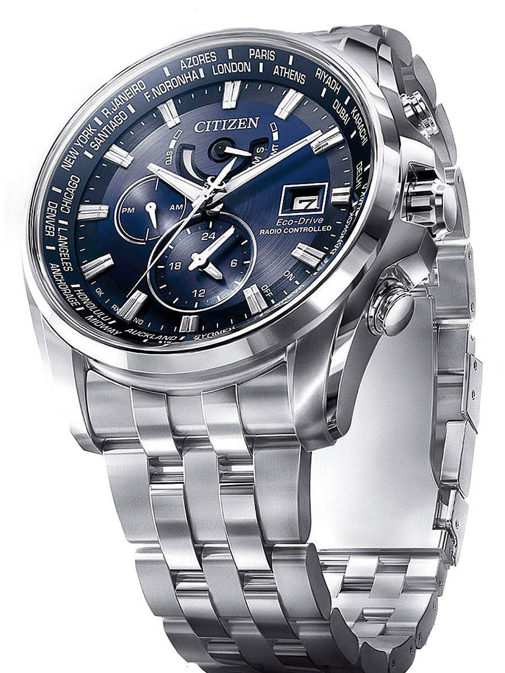 Citizen AT9030-55L Eco-Drive vyriškas laikrodis Radio Controlled laikrodis Sapphire Glass 20ATM 44mm