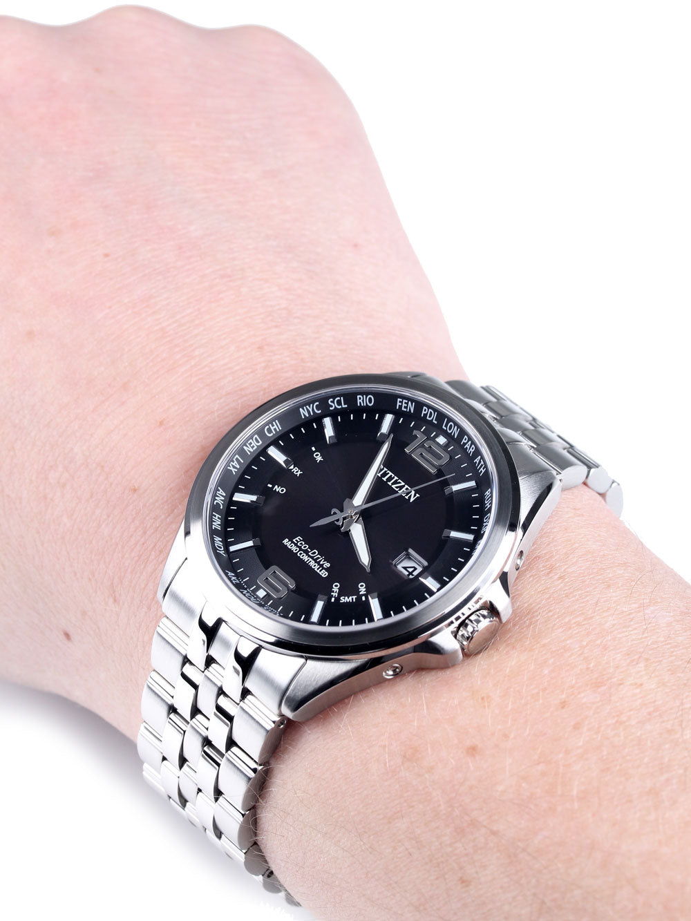 Citizen Eco-Drive Elegant CB0010-88E 4-Zones Radio Controlled laikrodis 43 mm 100M