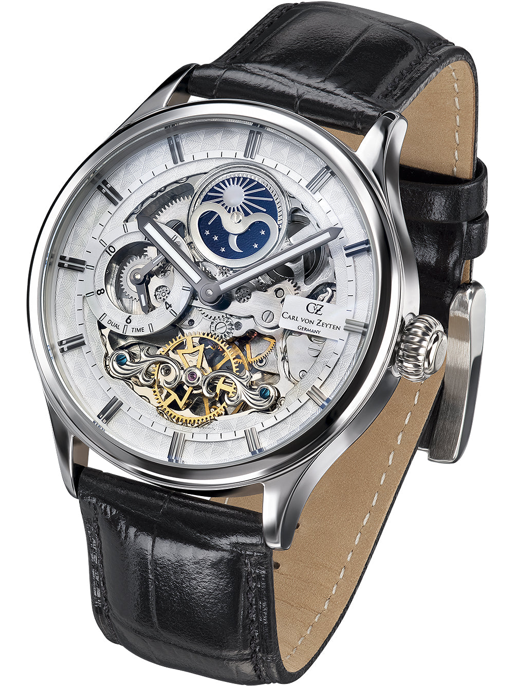 Carl von Zeyten CVZ0008WHS Neustadt automatic dual-time 46mm 3ATM