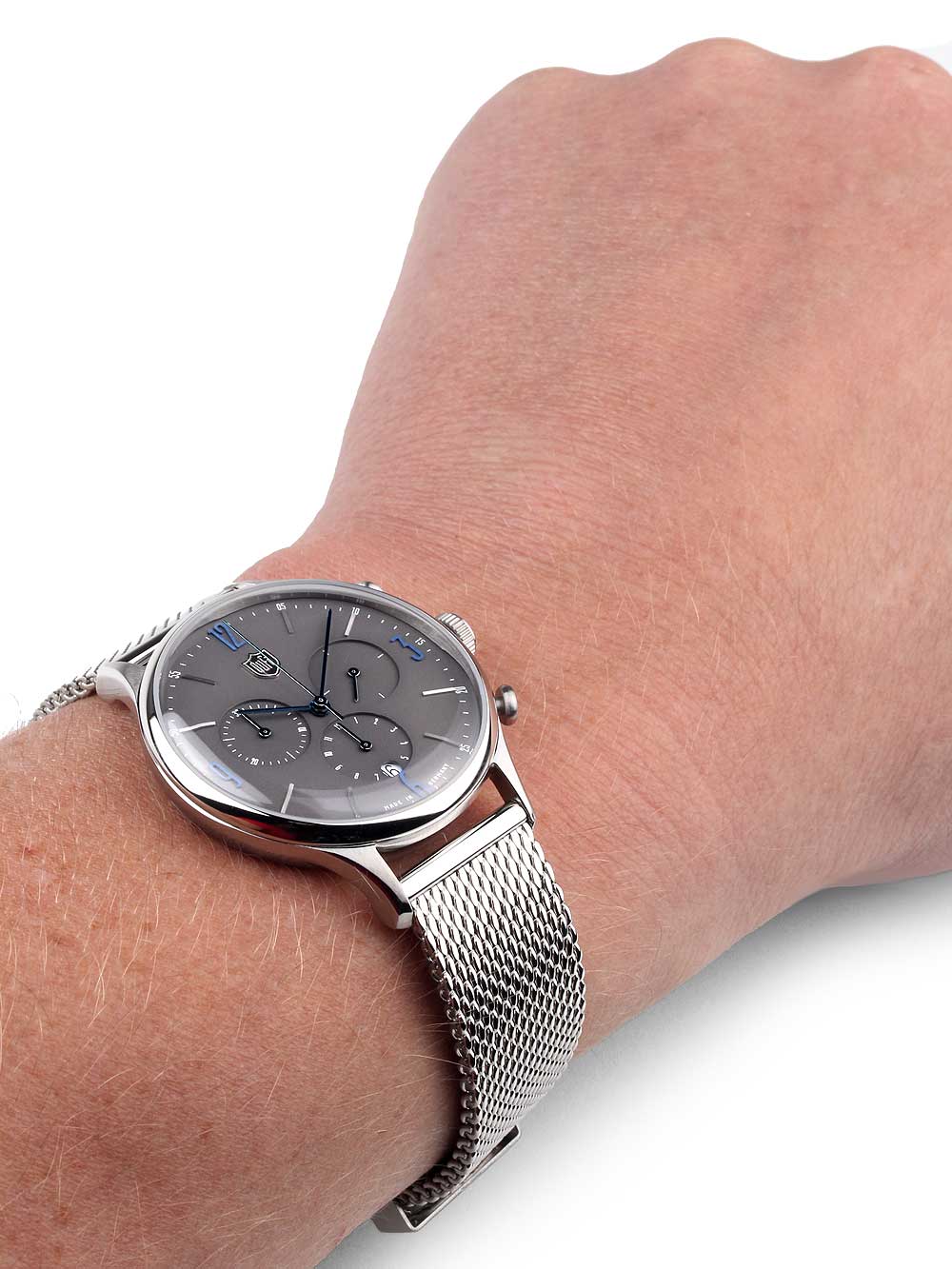 DuFa DF-9002-11 Van der Rohe vyriškas laikrodis Chronograph 38mm 3 ATM
