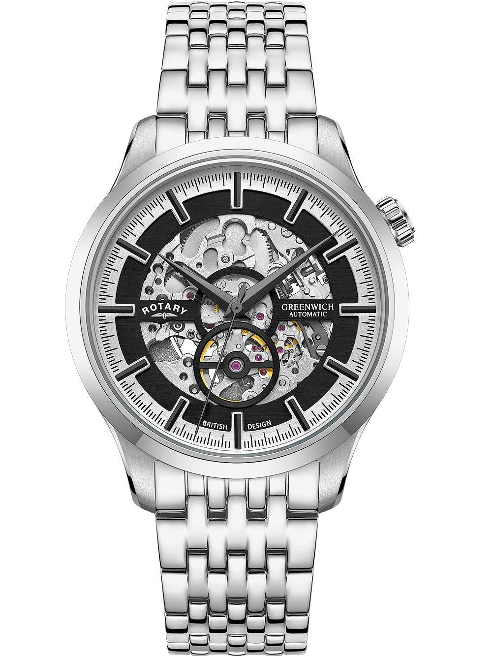 Rotary GB02945/87 Greenwich Automatic vyriškas laikrodis 42mm 5ATM