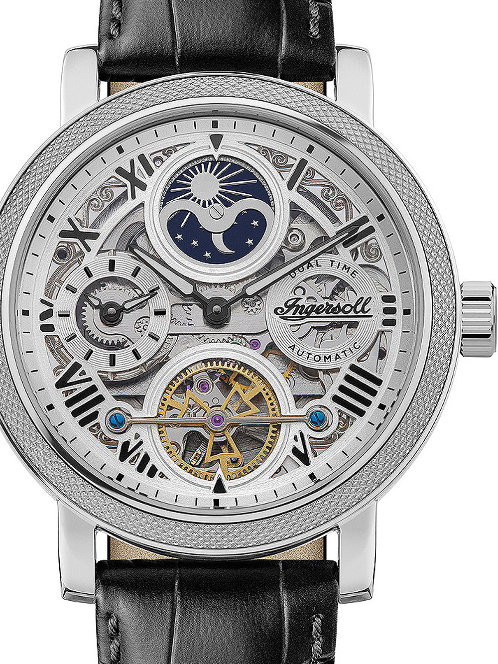 Ingersoll I12401 The Row Dual Time Automatinis 45mm 5ATM